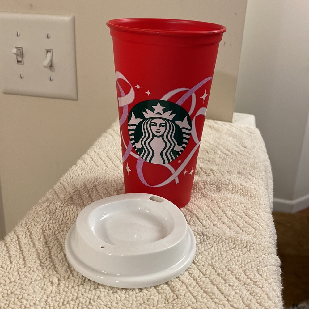Starbucks 2021 Red Holiday 50 Years of Coffee & Joy Reusable Cup Size 16 oz - Picture 8 of 12
